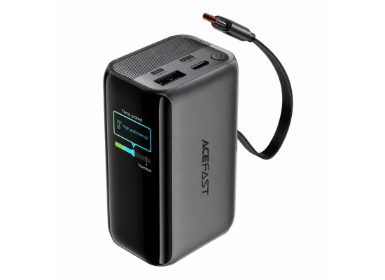 ACEFAST PB0902 10000mAh 45W PD Power Bank with Retractable USB-C Cable & TFT Display